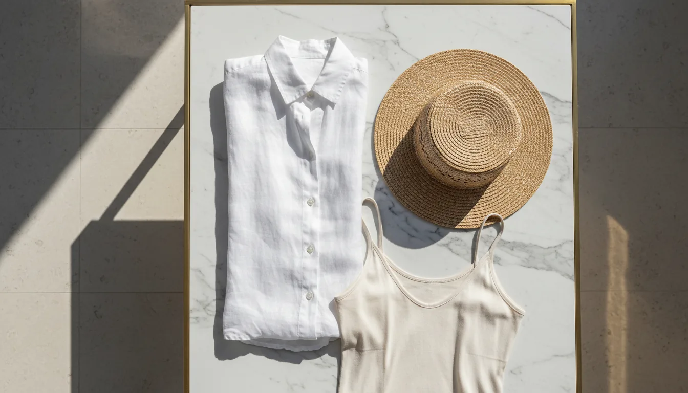 8月の服装｜猛暑と冷房、日差し対策を1つの服で解く